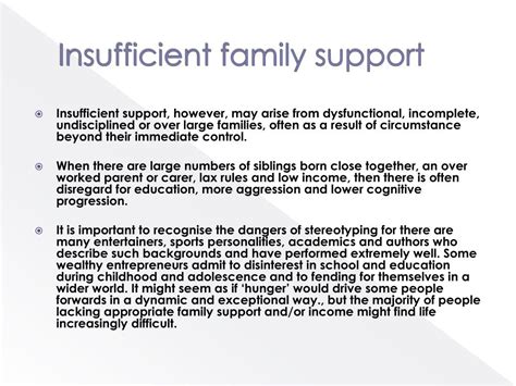 Insufficient Family Support for Military Members