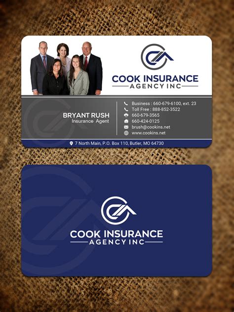 Insurance card design template sample