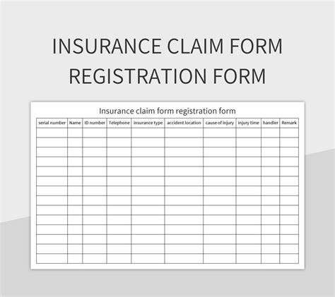 Insurance Claim Form Template Excel