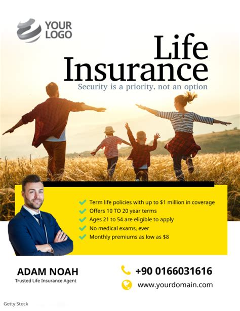 Insurance Flyer Template PowerPoint