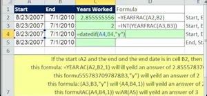 INT and DATEDIF functions in Excel