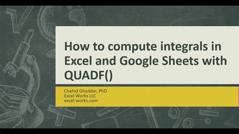 Software for Working with Integrals in Excel