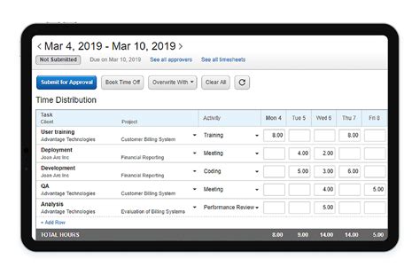 Integrated time off tracking system example