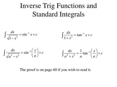 Integration of Inverse Trig Functions