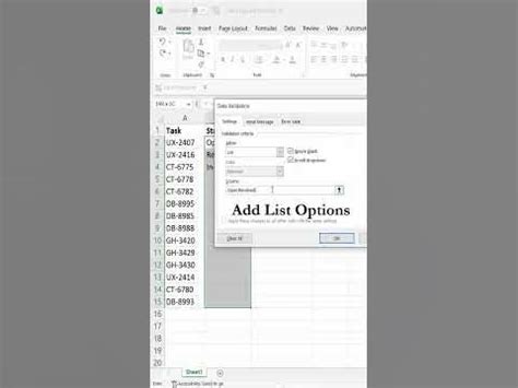 Interactive Drop-Down Lists in Excel