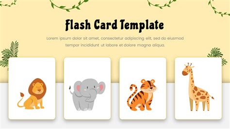 Interactive flashcard template