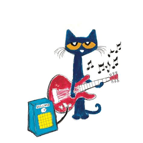 Interactive music lessons with Pete the Cat guitar template