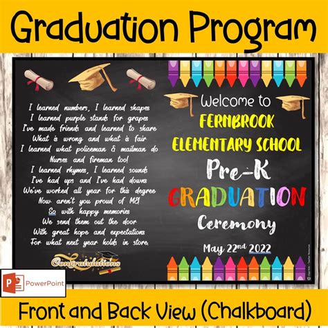 Interactive Program Pre-K Graduation Template