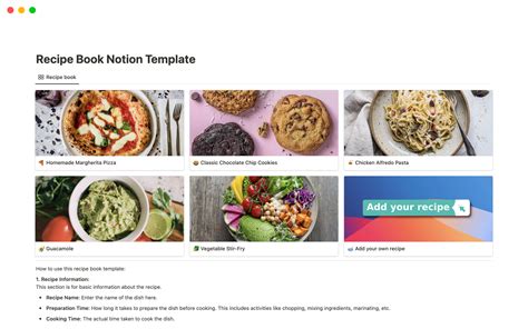 Interactive Recipe Book Template