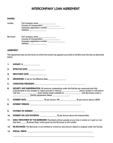 Intercompany loan agreement pdf