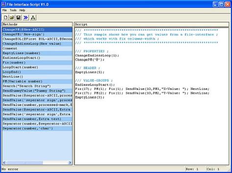 Interface Script Example