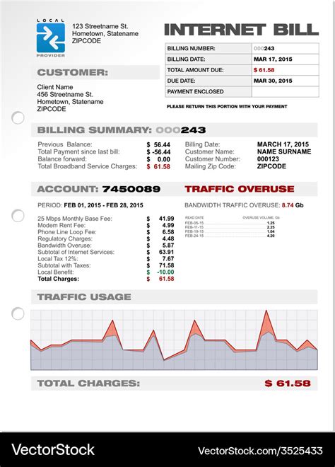 Internet Bill Template