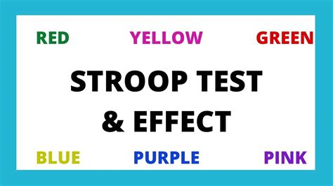 Interpreting Stroop Test Results