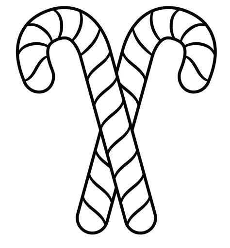 Intricate Candy Cane Coloring Pages