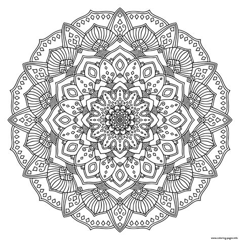 Intricate mandala coloring page