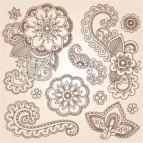 Intricate Paisley Henna Template Gallery