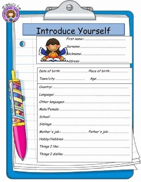 Introduce Yourself Template 4