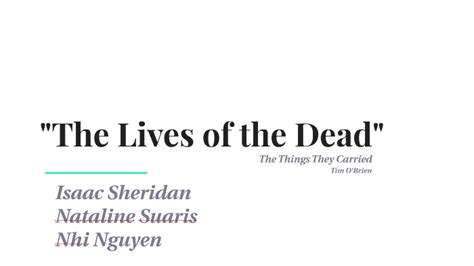 Introduction to the lives of the deceased