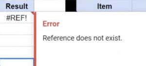 Invalid Cell Reference Error in Google Sheets