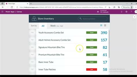 Inventory Management Template for Power Apps