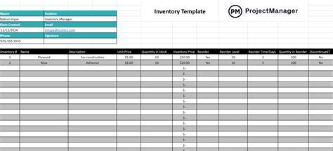 Inventory Management Templates