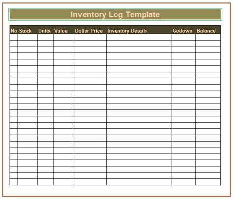 Inventory Template 6