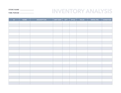 Inventory Template 7