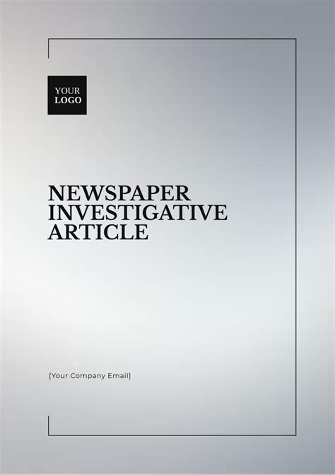 Investigative News Article Template