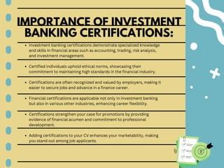 Investment Banking Certifications