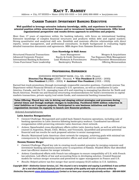 Investment Banking Resume