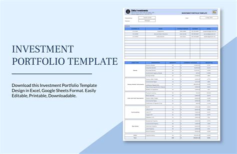 Investment Template in PDF