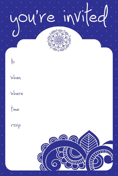 Invitation Card Blank Template 2