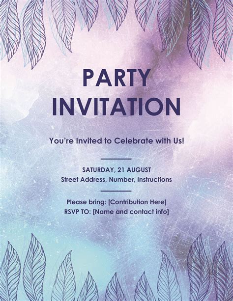 Invitation Flyer Template in Word