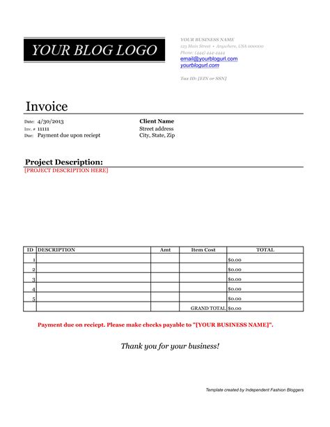 Invoice Payment Template