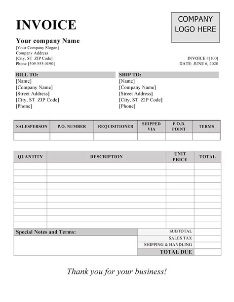 Invoice Payment Template