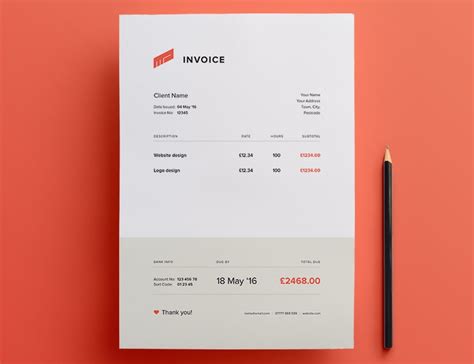 Invoice Template Design Inspiration