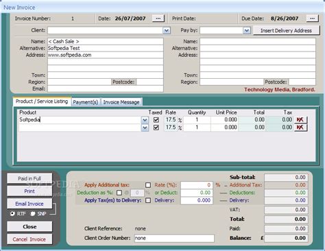 Invoice Template MS Access 2019