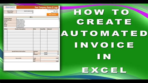 A screenshot of an invoicing template with automated numbering in Google Sheets