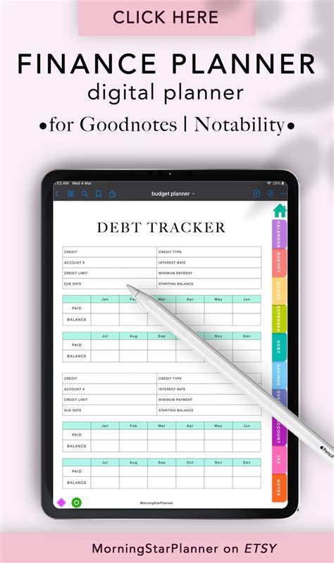 ipad budget template tracking