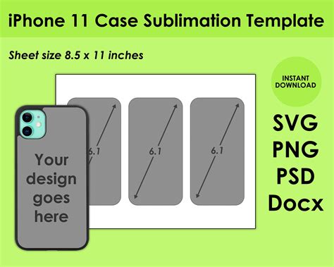 iPhone 11 Case Template Design 4