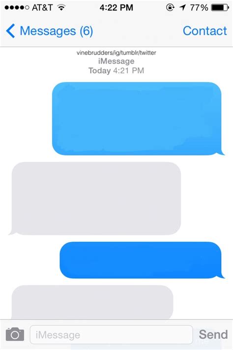 iPhone Text Message Template