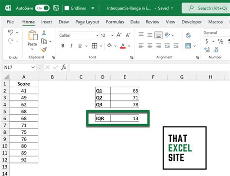 IQR Calculation in Excel