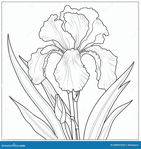 Iris coloring page