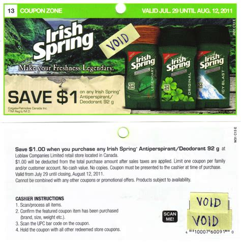 Irish Spring Coupon ABC