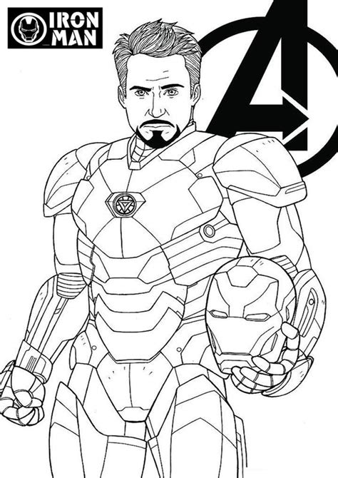 Iron Man coloring page for kids to print and enjoy