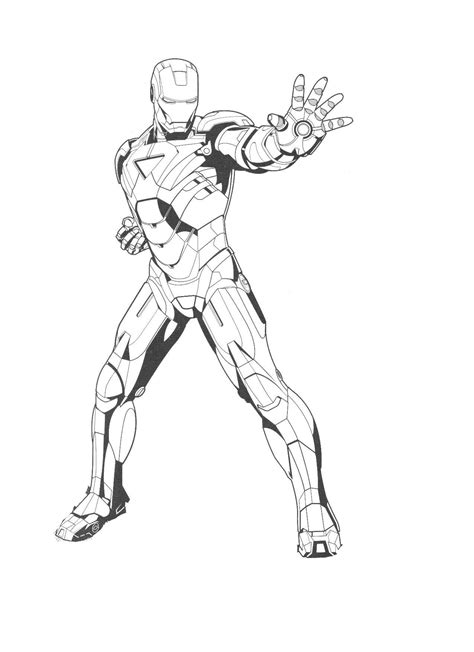 Iron Man Suit-Up Coloring Page