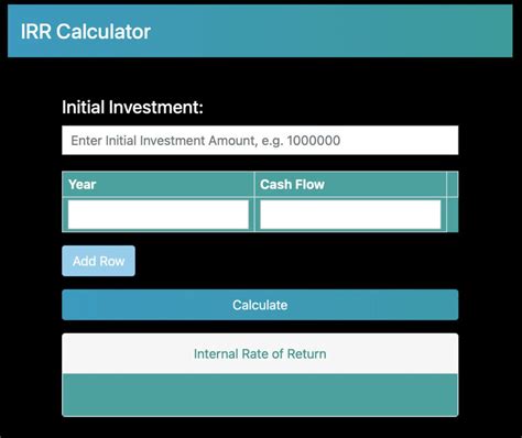 IRR Calculator Download Now