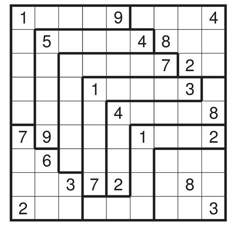 Irregular Sudoku Printable Puzzles for Logic Lovers