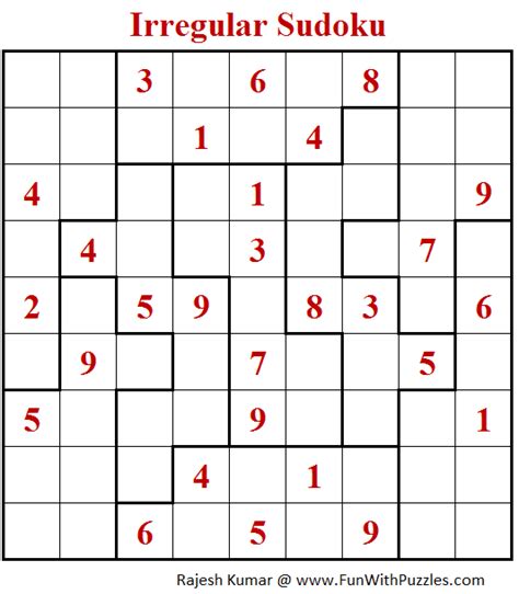 Irregular Sudoku Puzzle Lovers