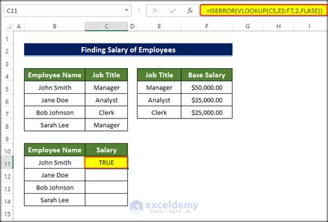 ISERROR and VLOOKUP example 5